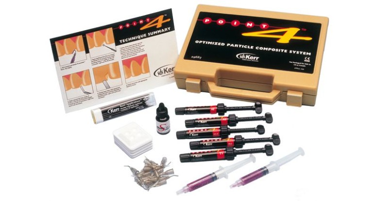 Поинт / Point-4 Euro Kit (набор) - микрогибридный композитный материал: A2, A3, A3.5, B2, T1 + Optibond Solo Plus + протравка (5шпр*4г+5мл+2*3мл), Kerr / Италия