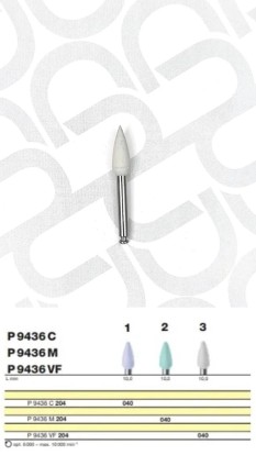 Полировочный бор по композиту 3-я ступень / P 9436 VF 204.040, Drendel + Zweiling DIAMANT GmbH, Германия